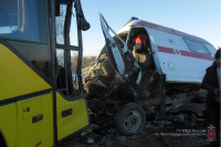 Под Волгоградом «Скорая» протаранила автобус, есть жертвы