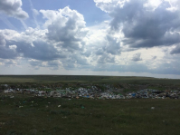 В Волгограде при пожаре на свалке обнаружили труп мужчины