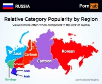 Pornhub опубликовал порнографическую карту России