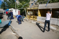 В Волгограде начали сносить рынок на улице Новороссийской
