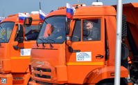 В Крыму состоялось открытие движение по автодорожной части моста