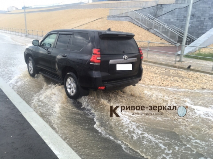 Так и подмывает: Волгоград-Арена не прошла испытание «сильнейшим за 100 лет дождем-2019»