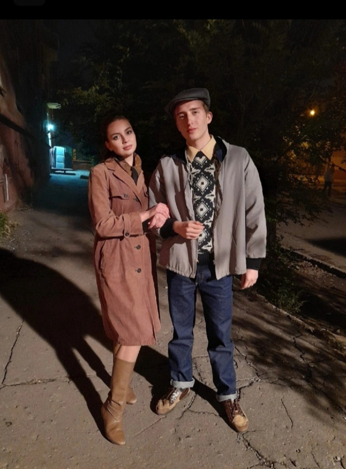 Ангелина Коробко и её напарник по сериалу