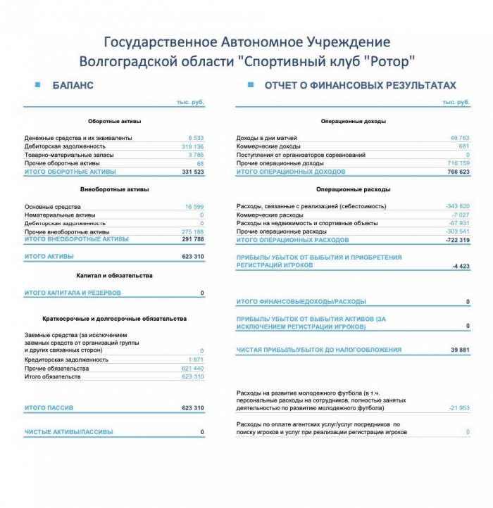 отчет о доходах