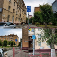 В Волгограде на улице Рабоче-Крестьянской дорожные знаки покончили с дворовыми войнами