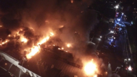 Пожар на складе в Москве