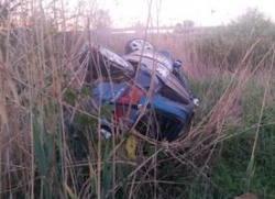Пьяный водитель перевернулся на иномарке под Волгоградом