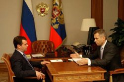 Рабочая встреча Дмитрия Медведева с Уполномоченным по правам ребёнка Павлом Астаховым