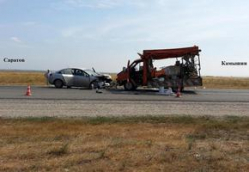 Под Волгоградом доцент транспортного ВУЗа врезался в разметочный автомобиль