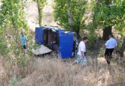 Под Волгоградом «пятерка» опрокинулась в кювет Под Волгоградом «пятерка» опрокинулась в кювет