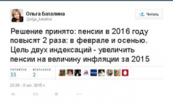 В 2016 в России дважды проиндексируют пенсии В 2016 в России дважды проиндексируют пенсии