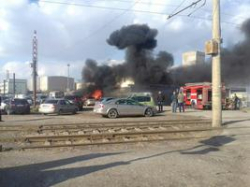 Под Волгоградом сгорело сразу три иномарки Под Волгоградом сгорело сразу три иномарки